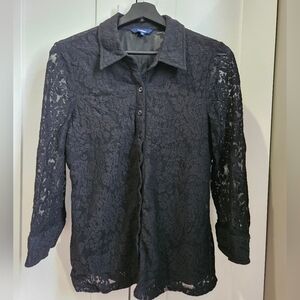 Reitmans Black Lace Top